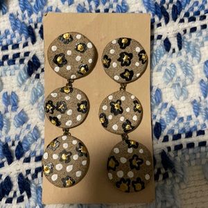 Handmade ceramic dangle earrings